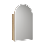 Aulic Canterbury Arch LED Carita Shaving Cabinet 500 x 900mm LSCCAN-500-CR Mirrors & Cabinets