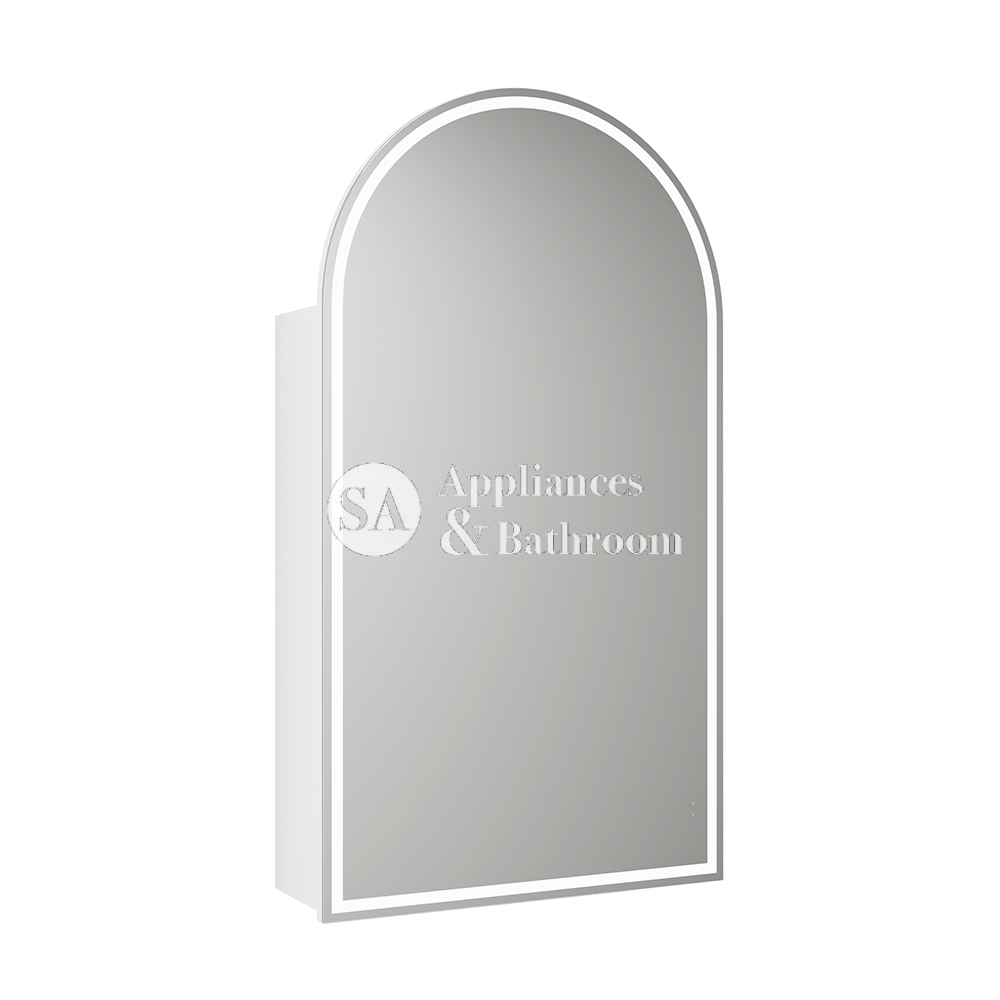 Aulic Canterbury Arch LED Matte White Shaving Cabinet,500 x 900mm LSCCAN-500-MW Frameless Mirrors & Cabinets