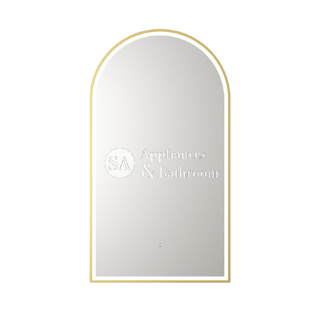 Aulic Canterbury Arch LED Mirror Brushed Gold 500 x 900mm LMCAN-500-BG Brushed Gold Mirrors
