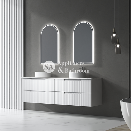 Aulic Canterbury Arch LED Mirror Gunmetal 500 x 900mm LMCAN-500-GM Gunmetal Mirrors