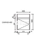 Aulic Revit 450mm Wall Hung Vanity With Ceramic Top CAWH20-465-CT26 Vanity Units