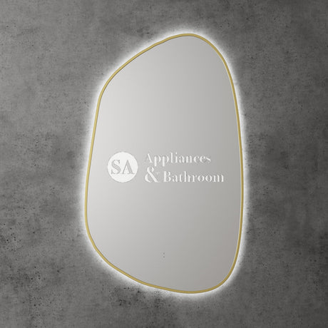 Aulic Tarcoola Asymmetric LED Mirror Brushed Gold 550 x 900mm LMTAR-550-BG Brushed Gold Mirrors