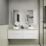 Aulic Vienna LED Matte White Shaving Cabinet 450 x 900mm LSCVIE-450-MW Frameless Mirrors & Cabinets