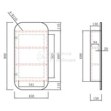 Aulic Vienna Matte White Shaving Cabinet 450 x 900mm SCVIE-450-MW Matte White Mirrors & Cabinets