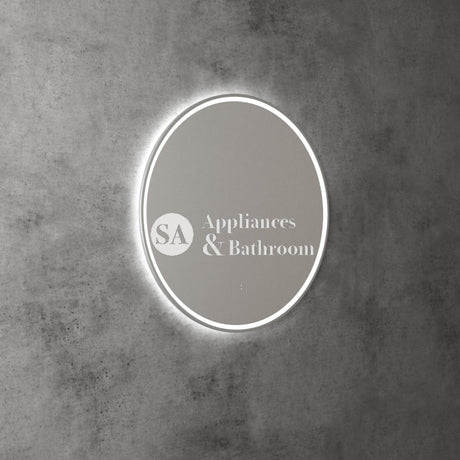 Aulic Windsor Round LED Mirror 700mm Brushed Nickel LMWIN-700-BN Mirrors
