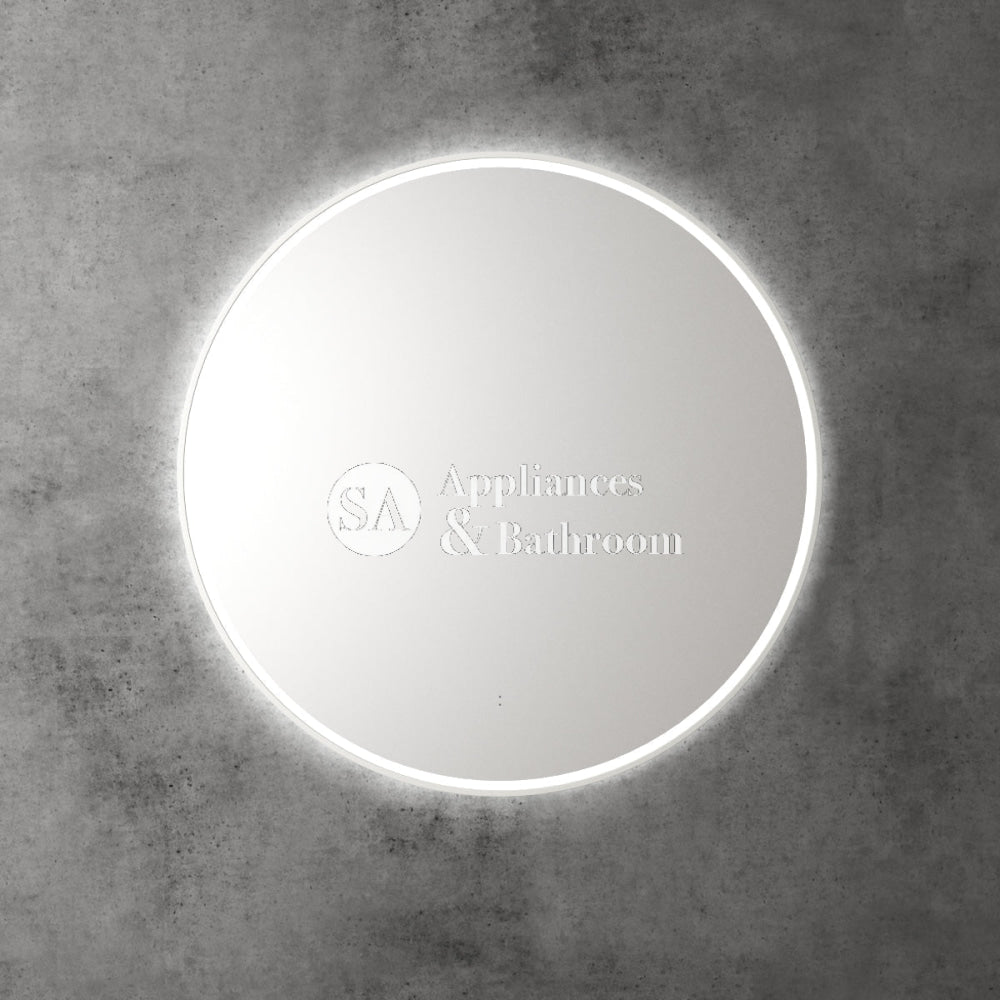 Aulic Windsor Round LED Mirror 900mm Matte White LMWIN-900-MW Matte White Mirrors