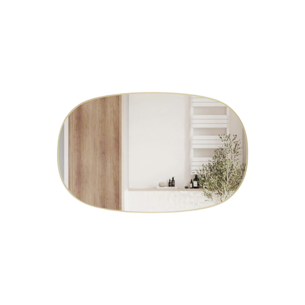 Aulic LMVAL-1100-BG Valmont Horizontal 1100mm LED Mirror, Brushed Gold