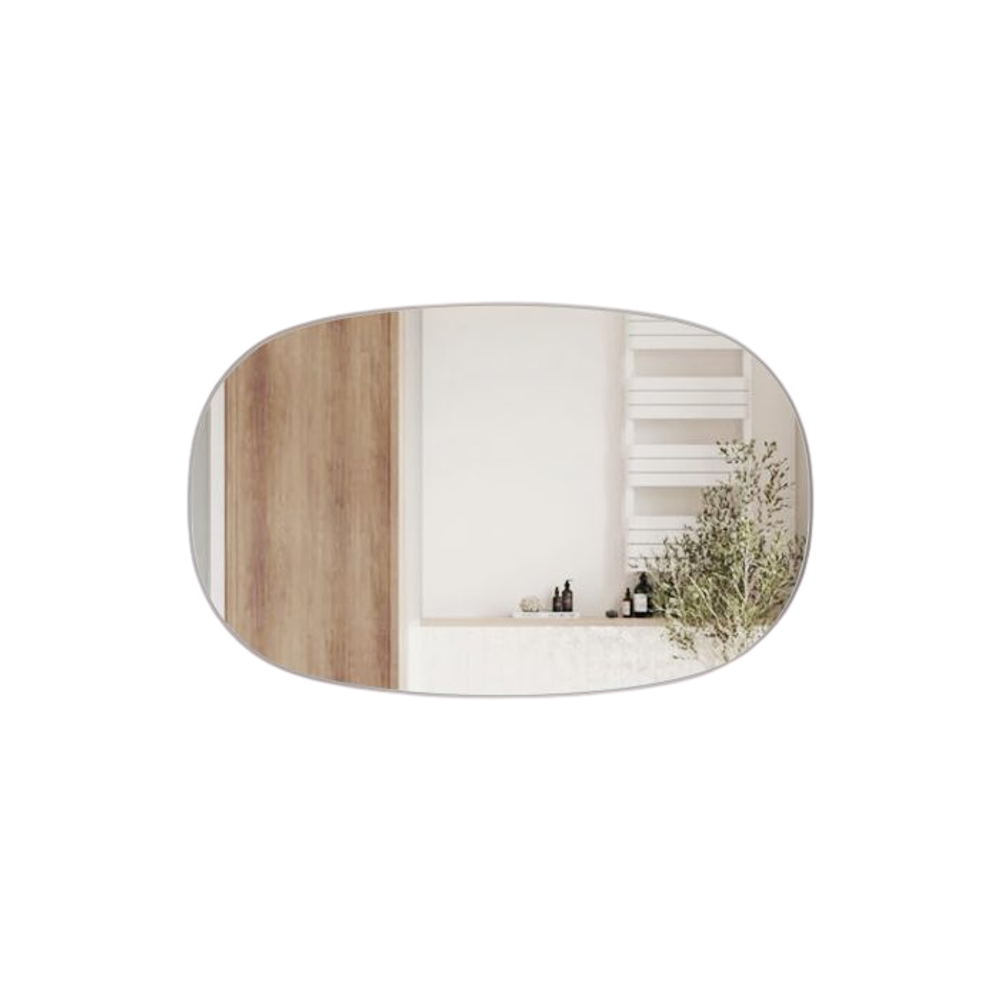 Aulic LMVAL-1100-BN Valmont Horizontal 1100mm LED Mirror, Brushed Nickel