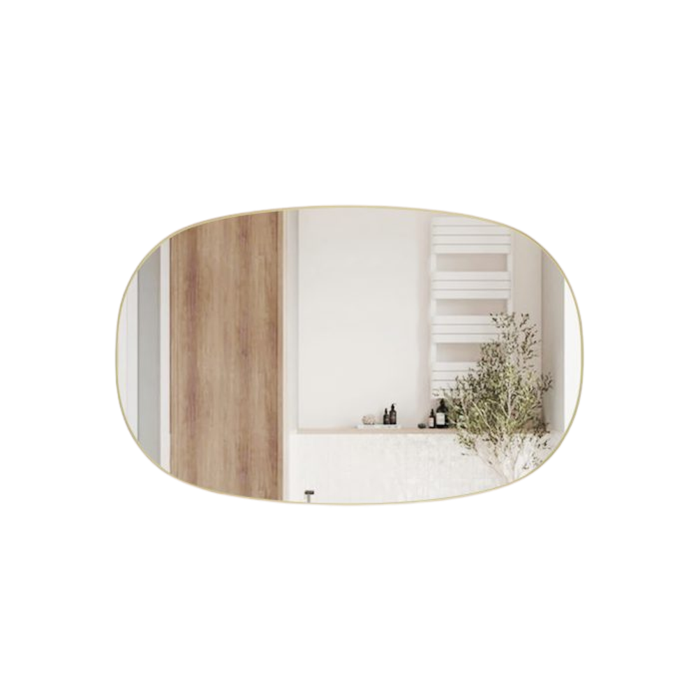 Aulic LMVAL-1400-BG Valmont Horizontal 1400mm LED Mirror, Brushed Gold
