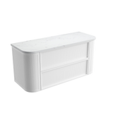 Aulic 1200mm RM1200WMWF Ramee Fluted Wall Hung Vanity, Matte White