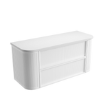 Aulic 1200mm RM1200WMWF Ramee Fluted Wall Hung Vanity, Matte White
