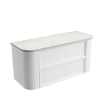 Aulic 1200mm RM1200WMWF Ramee Fluted Wall Hung Vanity, Matte White