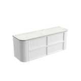 Aulic 1500mm RM1500WMWF Ramee Fluted Wall Hung Vanity, Matte White