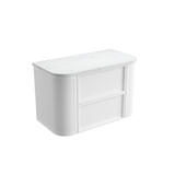 Aulic 900mm Ramee RM900WMWF Fluted Wall Hung Vanity, Matte White
