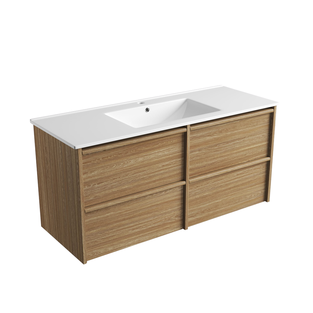 Aulic 1200mm VE1200WHA Venetta Framed Wall Hung Vanity Harvest Oak