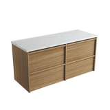 Aulic 1200mm VE1200WHA Venetta Framed Wall Hung Vanity Harvest Oak