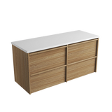 Aulic 1200mm VE1200WHA Venetta Framed Wall Hung Vanity Harvest Oak