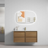 Aulic 1200mm VE1200WHA Venetta Framed Wall Hung Vanity Harvest Oak