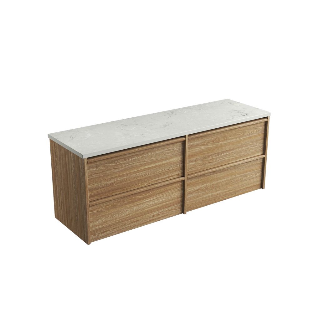 Aulic 1500mm VE1500WHA Venetta Framed Wall Hung Vanity Harvest Oak