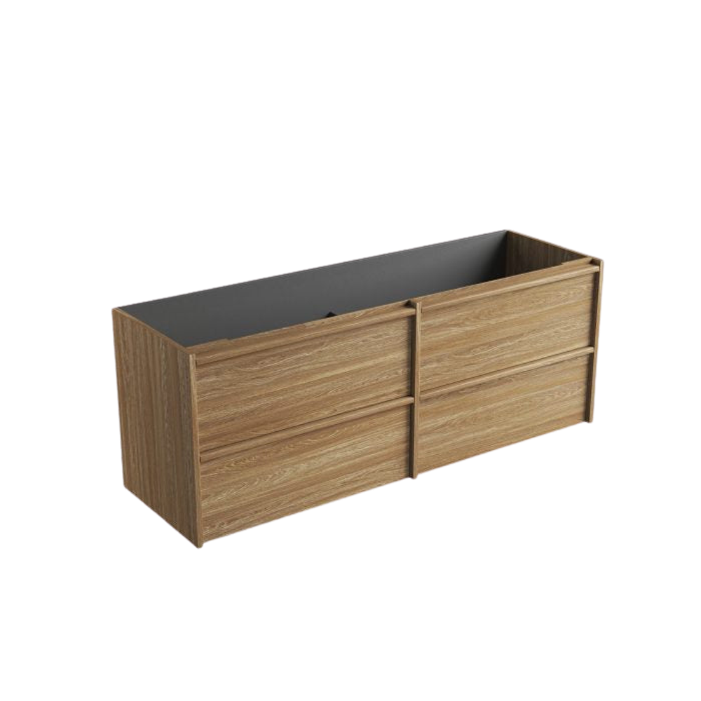 Aulic 1500mm VE1500WHA Venetta Framed Wall Hung Vanity Harvest Oak