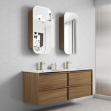 Aulic 1500mm VE1500WHA Venetta Framed Wall Hung Vanity Harvest Oak