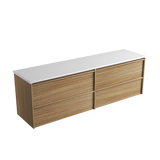 Aulic 1800mm VE1800WHA Venetta Framed Wall Hung Double Vanity Harvest Oak