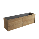 Aulic 1800mm VE1800WHA Venetta Framed Wall Hung Double Vanity Harvest Oak
