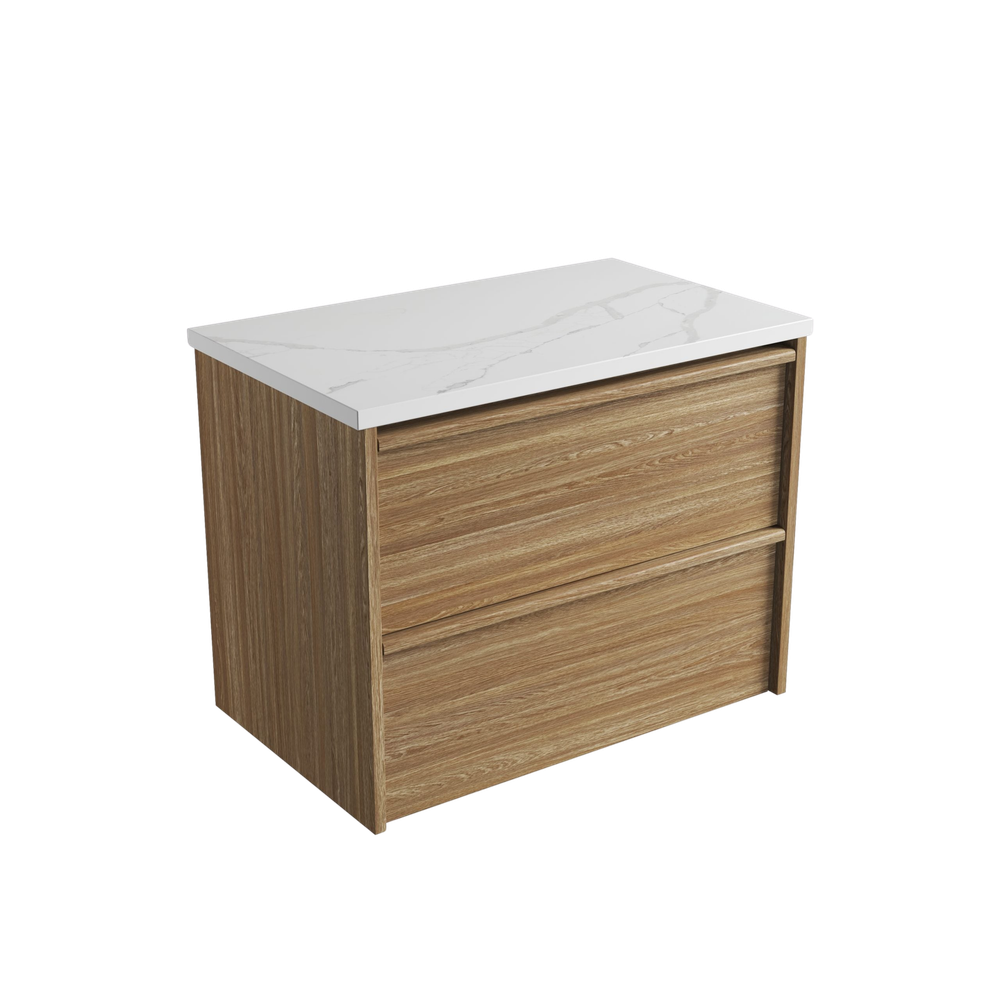 Aulic 750mm VE750WHA Venetta Framed Wall Hung Vanity Harvest Oak