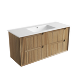 Aulic 1200mm VO1200WHA Voulari Framed Wall Hung Vanity, Harvest Oak