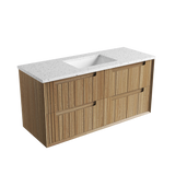Aulic 1200mm VO1200WHA Voulari Framed Wall Hung Vanity, Harvest Oak