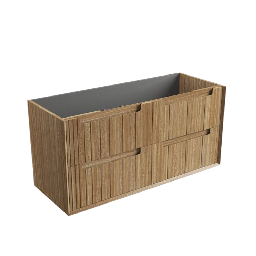 Aulic 1200mm VO1200WHA Voulari Framed Wall Hung Vanity, Harvest Oak