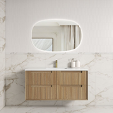 Aulic 1200mm VO1200WHA Voulari Framed Wall Hung Vanity, Harvest Oak