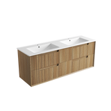 Aulic 1500mm VO1500WHA Voulari Framed Wall Hung Vanity, Harvest Oak