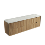 Aulic 1800mm VO1800WHA Voulari Framed Wall Hung Double Vanity, Harvest Oak