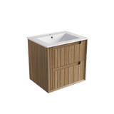 Aulic 600mm VO600WHA Voulari Framed Wall Hung Vanity, Harvest Oak