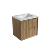 Aulic 600mm VO600WHA Voulari Framed Wall Hung Vanity, Harvest Oak