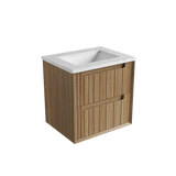 Aulic 600mm VO600WHA Voulari Framed Wall Hung Vanity, Harvest Oak