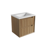 Aulic 600mm VO600WHA Voulari Framed Wall Hung Vanity, Harvest Oak