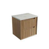 Aulic 600mm VO600WHA Voulari Framed Wall Hung Vanity, Harvest Oak