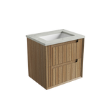 Aulic 600mm VO600WHA Voulari Framed Wall Hung Vanity, Harvest Oak
