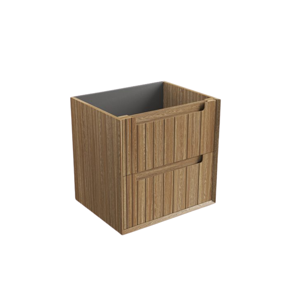 Aulic 600mm VO600WHA Voulari Framed Wall Hung Vanity, Harvest Oak
