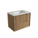 Aulic 750mm VO750WHA Voulari Framed Wall Hung Vanity, Harvest Oak