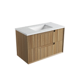 Aulic 900mm VO900WHA Voulari Framed Wall Hung Vanity, Harvest Oak