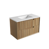 Aulic 900mm VO900WHA Voulari Framed Wall Hung Vanity, Harvest Oak