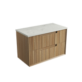 Aulic 900mm VO900WHA Voulari Framed Wall Hung Vanity, Harvest Oak