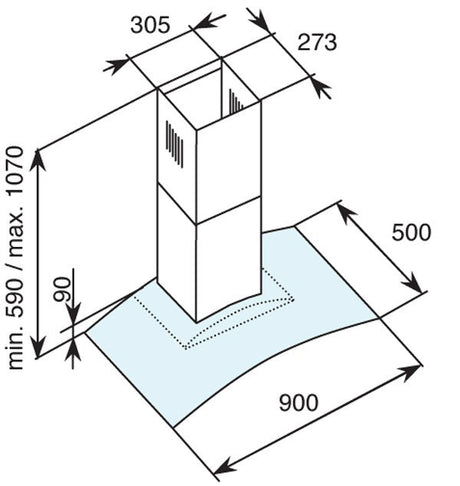 Baumatic Bah93Cg 90Cm Canopy Rangehood New Rangehoods