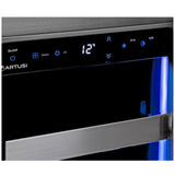 Artusi AWC154BV Dual Zone Wine Cooler, 125 Bottle, Reversible Door, Matte Black
