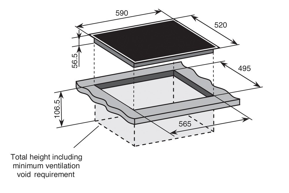 Baumatic Bhi650 60Cm Induction Cooktop