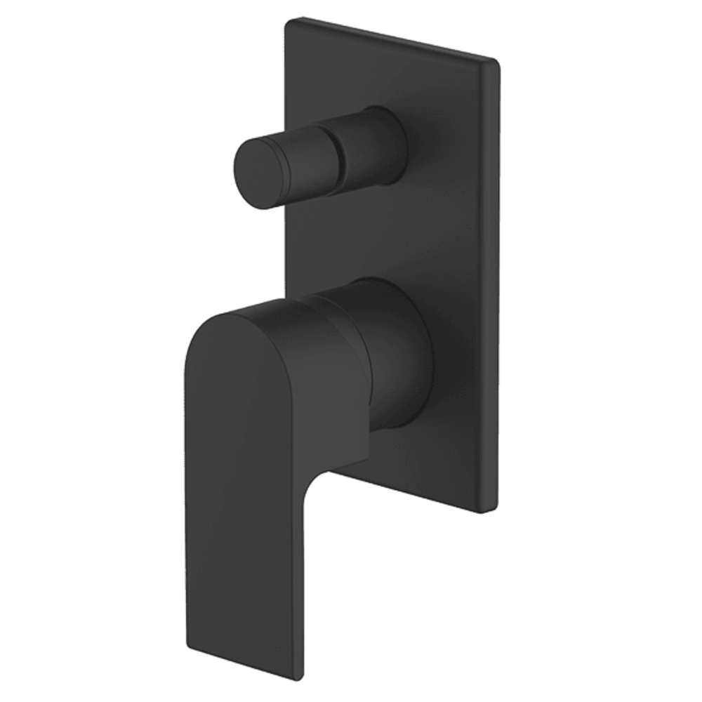 Abey Park Avenue Diverter Mixer Chrome Black, (Trim Kit Only), 1SHD-EXT-B