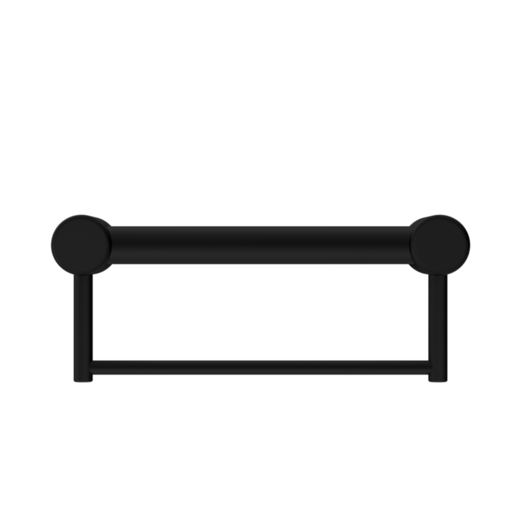 Nero Mecca Care 32mm Grab Rail With Towel Holder 300mm Matte Black NRCR3212BMB